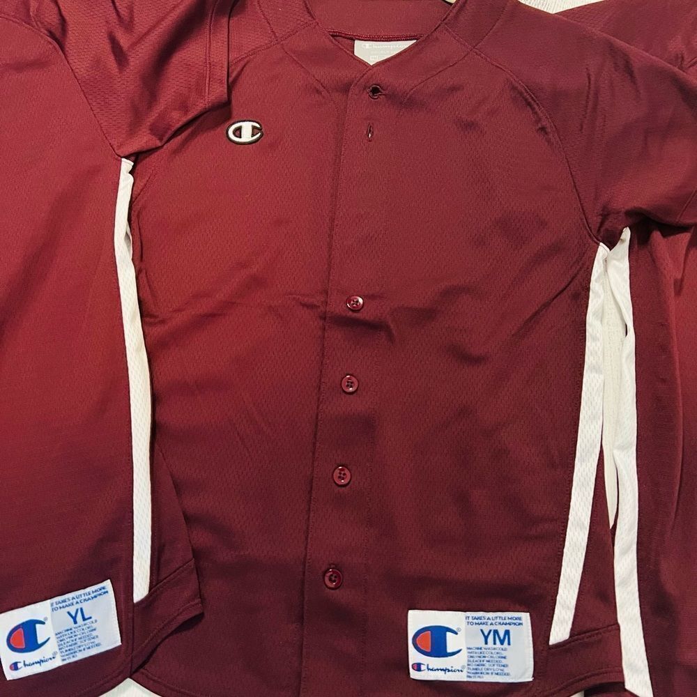 Champion Sports Full-Button Baseball Jersey YM OR YL One Jersey for the price - Picture 2 of 7